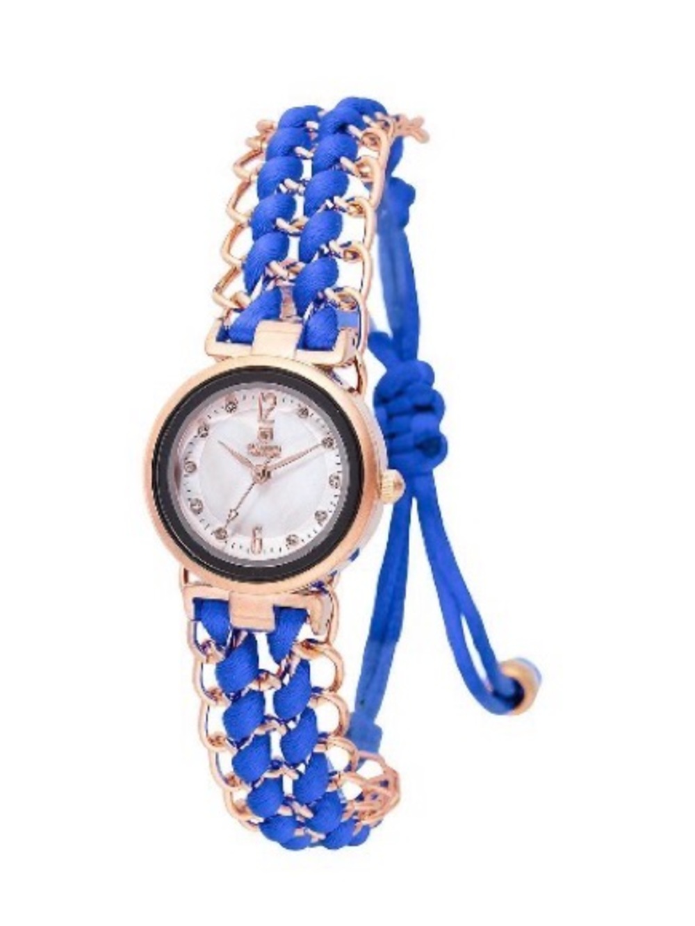 Invicta Rose Gold and Royal Blue Braided Strap Women's Watch